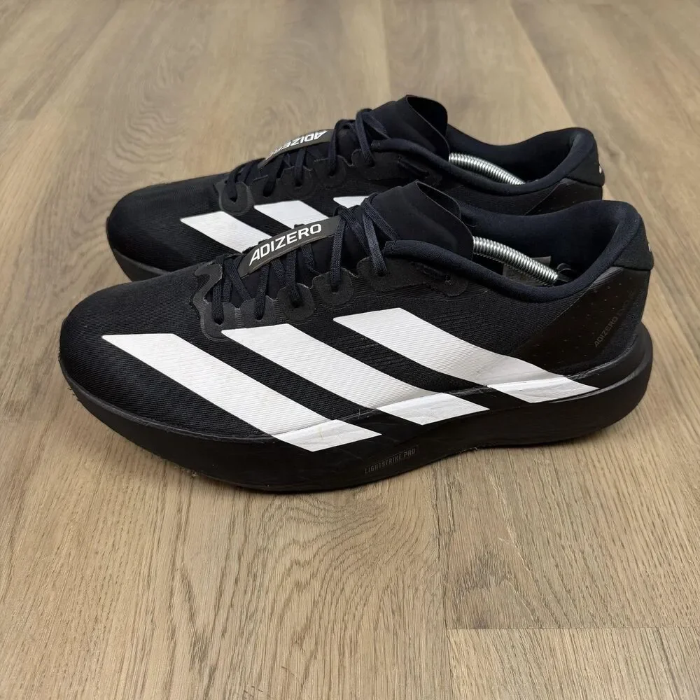 Adidas Adizero Evo SL Mens Size 13 Black Lightweight Running Sneakers Low Top
